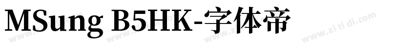 MSung B5HK字体转换